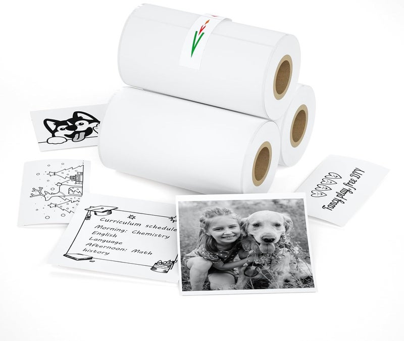 iDPRT S1 S2 M02 T02 Mini Thermal Sticker Paper - (57x29mm, 3.5m/Roll) for Most Instant Cameras and Label Printer - Refill for Kids' Pocket Printer, Mini Photo Printer Labels, For Photos, To-do Lists - Image 1